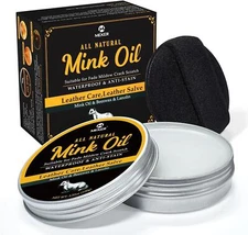 Mink Oil for Leather Boots Leather Conditioner and Cleaner 3.52Oz-All-Natural
