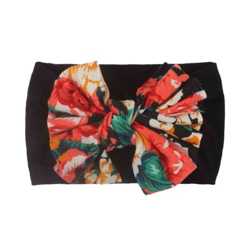 Newborn Infant Baby Girls Print Bow Headband Stretch Hairband Headwear Wrap UK - Picture 5 of 20