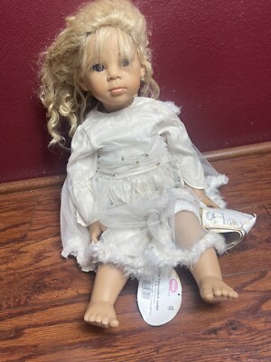 Gotz Saphira Doll 2000 with Certificate of Authenticity- Slightly pink Stained