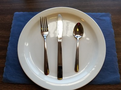 (15 TOTAL) DINNER FORK, KNIFE, SPOON SET 5-EACH S/S WINDSOR/ECONOMY WEIGHT/ NSF