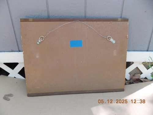 Very Different English Mid-Century W/Partial Narrow Metal Frame Mirror Free S&H - Picture 7 of 7