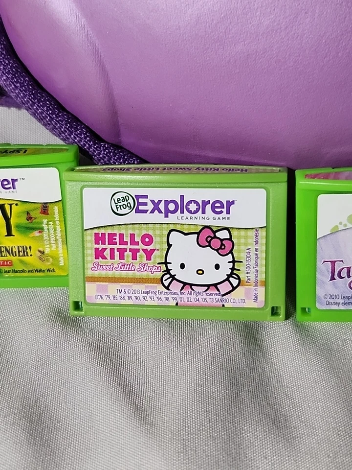 LeapFrog Explorer Carrying Case Purple Poka Dot Color With 5 Games! Hello Kitty! - Image 4 of 4