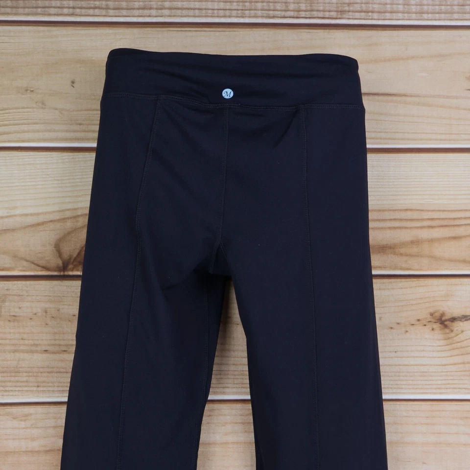 Miraclesuit Performance Yoga Pants Leggings Womens S Black Straight Leg Stretch - Image 3 of 4
