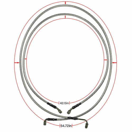 Líneas de freno delanteras traseras 1068 extendidas para Polaris RZR 800/S 800/4 800/XP 900/570 - Imagen 10 de 17