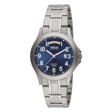 OSCO HERREN TITAN UHR MIT TAG UND DATUM ANZEIGE BLAU ***TOP QUALITÄT***