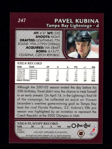 2002-03 O-Pee-Chee OPC Factory Set Base Hockey Cards Gold Foil 201-330 You Pick - Picture 89 of 239