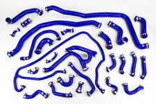 Stoney Silicone Radiator Coolant & Breather Hoses fit MG TF with PRT MGF Blue