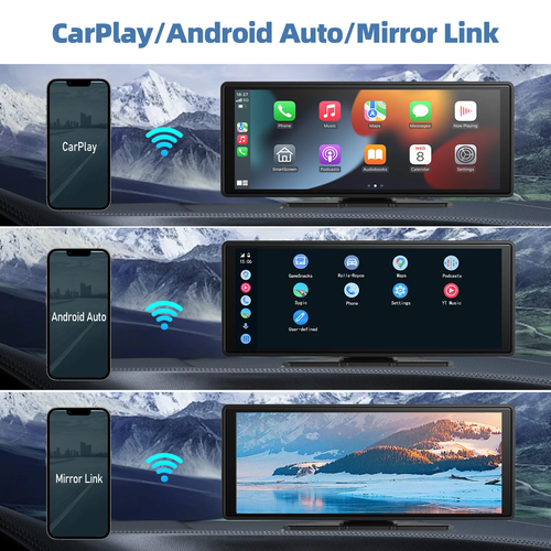 Pantalla táctil portátil Carplay para coche, estéreo inalámbrico, compatible ... - Imagen 6 de 14