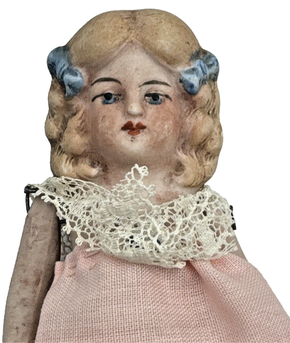 Limach Bisque Doll Mark (Clover Leaf- P.14.III) 1920s Made Germany 4" Beautiful - Picture 1 of 8