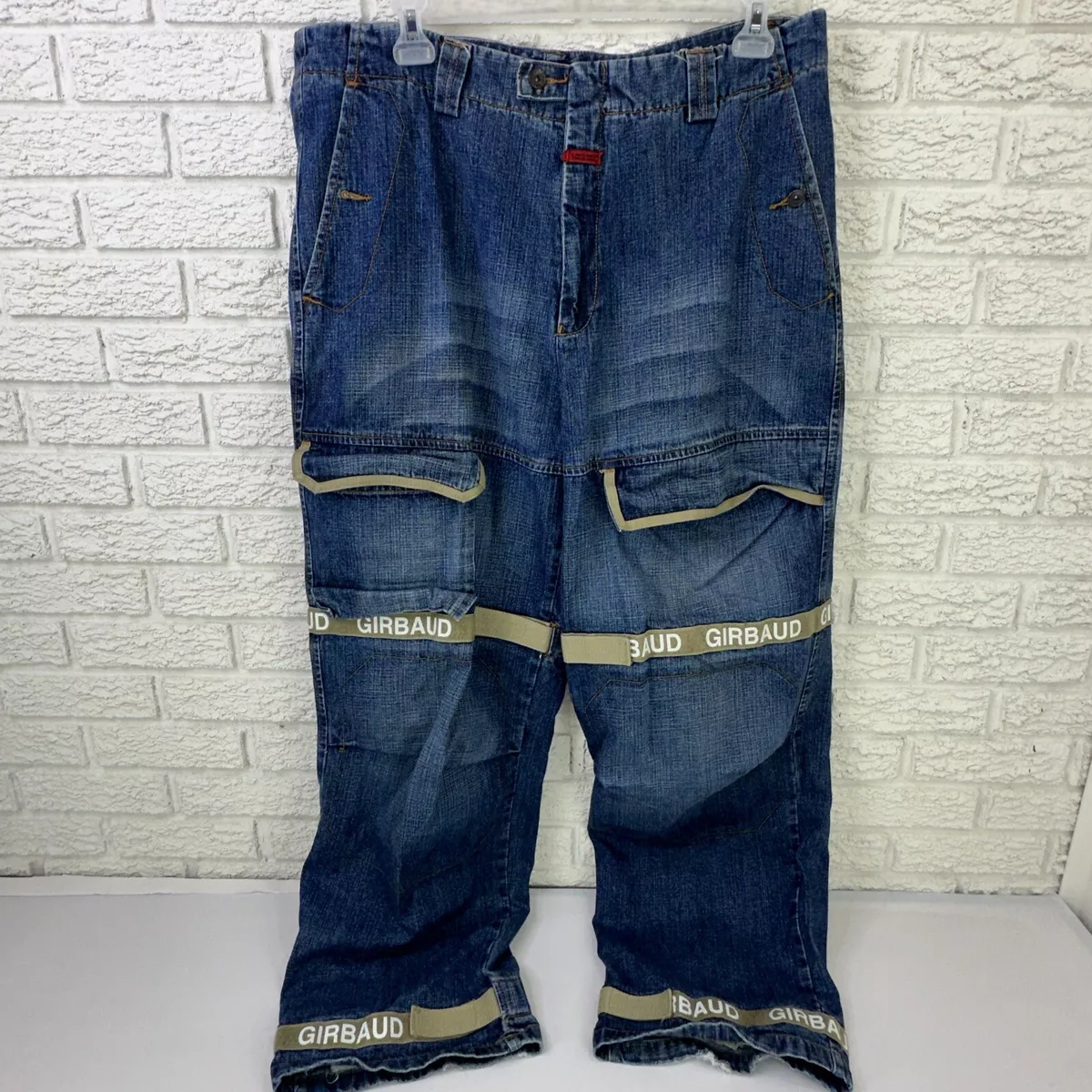 Vintage Marithe Francois Girbaud Shuttle Strap Denim Jeans 40M 40x30 Y2K