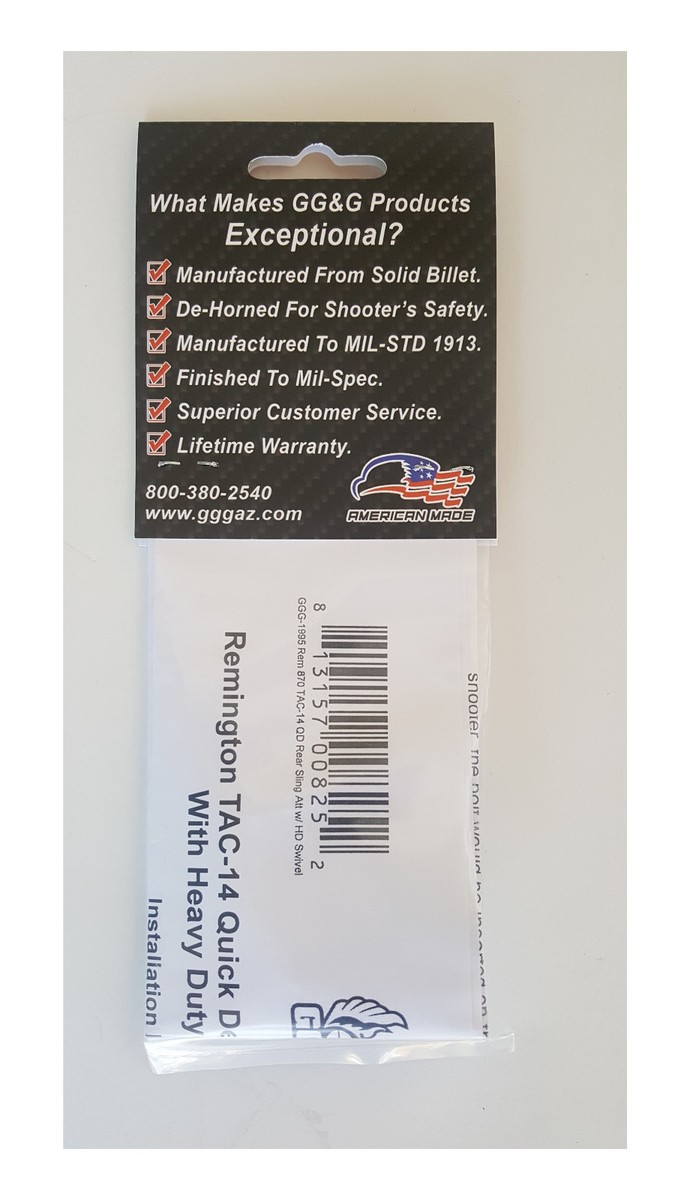 GG&G GGG-1995 Remington 870 TAC-14 QD Rear Sling Attachment
