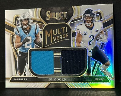 2023 Panini Select Football DJ Moore Multiverse Dual Patch Silver