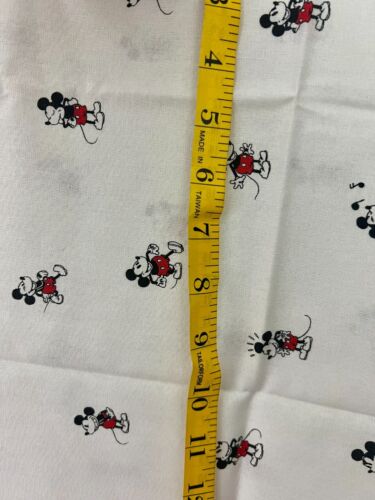 DISNEY MICKEY MOUSE Black White Small Mini Small FABRIC COTTON 44"x15" - Picture 4 of 4