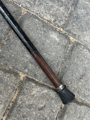 RARE ANTIQUE WALKING STICK WITH BLACK FOREST CARVED DOG HANDLE OPENING MOUTH - Picture 8 of 17