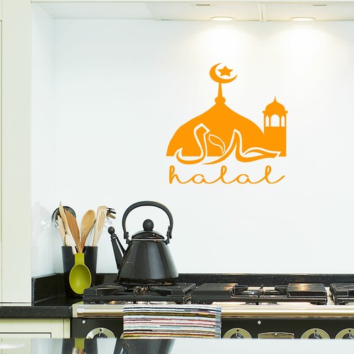 Halal food Sign Sticker Window Vinyl Decal Coffee Shop Kebab Restaurant sign  - Picture 12 of 12