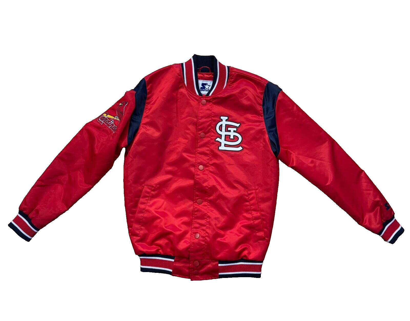 Men's St. Louis Cardinals Red Jacket with Navy Blue Logo - Size Large