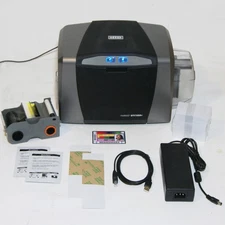 Fargo DTC1250e ID Card Thermal Printer with Ribbon and Supplies Bundle   -PL