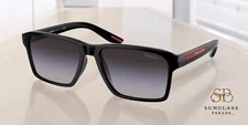 PRADA LINEA ROSSA PS 05YS 1AB09U Black Grey Gradient 58 mm Men's Sunglasses