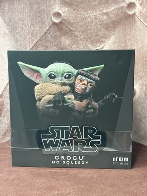 2026 Disney Parks Star Wars Mandalorian and Grogu No Squeezy Figure Iron Studios