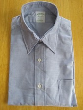 NWOT Brooks Brothers Blue Supima Cotton Pin Collar 15-33 Milano MSRP 140