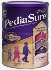6 x Net 800g PediaSure Powder STRAWBERRY Flavour Kid Complete Nutrition 1-10 Yrs