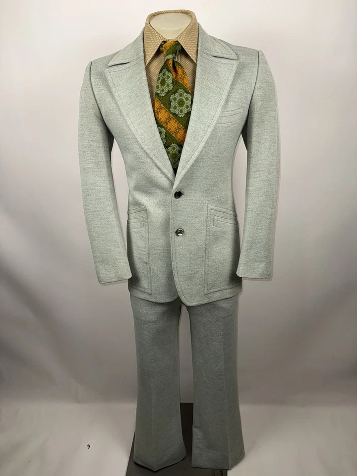 Traje de ocio Sears para hombre 40 chaqueta 32 31 pantalones de colección años 60 70 discoteca MCM poliéster Foto 3 de 4