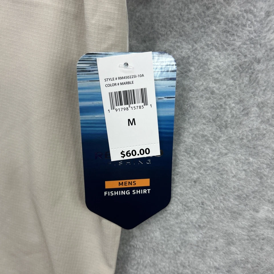 Reel Pro рыболовная рубашка мужская маленький желтовато-коричневый коротким рукавом вентилируемый рипстоп UPF 50 новый - Изображение 4 из 4