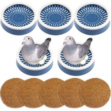 5 Pcs Pigeon Nest Bird Nest Bowls Nest for Pigeons Breeding Hatching White Side