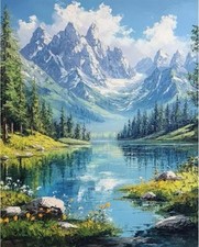 MAXBYE Berge Landschaft Malen Nach Zahlen Erwachsene, Paint by Numbers DIY