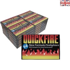 24 Packs of Quickfire Firelighters - 336 Wax Blocks for Effortless Fires 2.00 per lighter