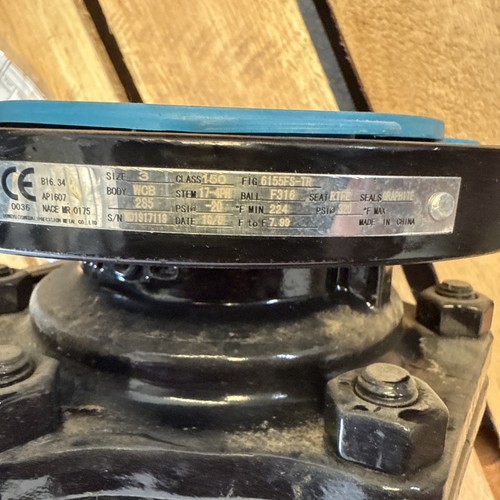 3” 150 Warren Ball Valve New Surplus 6155FS-TR WCB Nace fire Safe No Handle - Picture 2 of 3