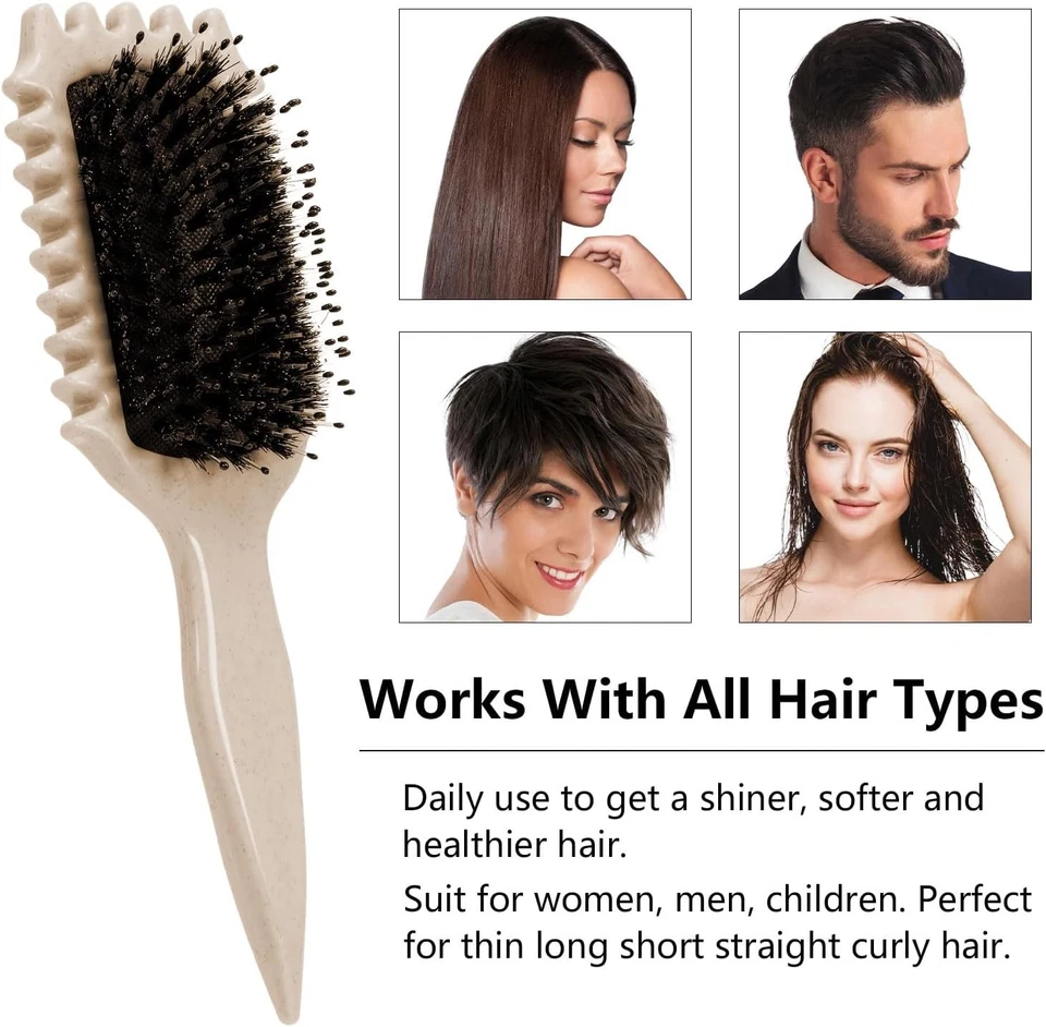Curl Defining Brush Boar Bristle Styling for Detangling and Shaping for All Hair - Image 4 of 4