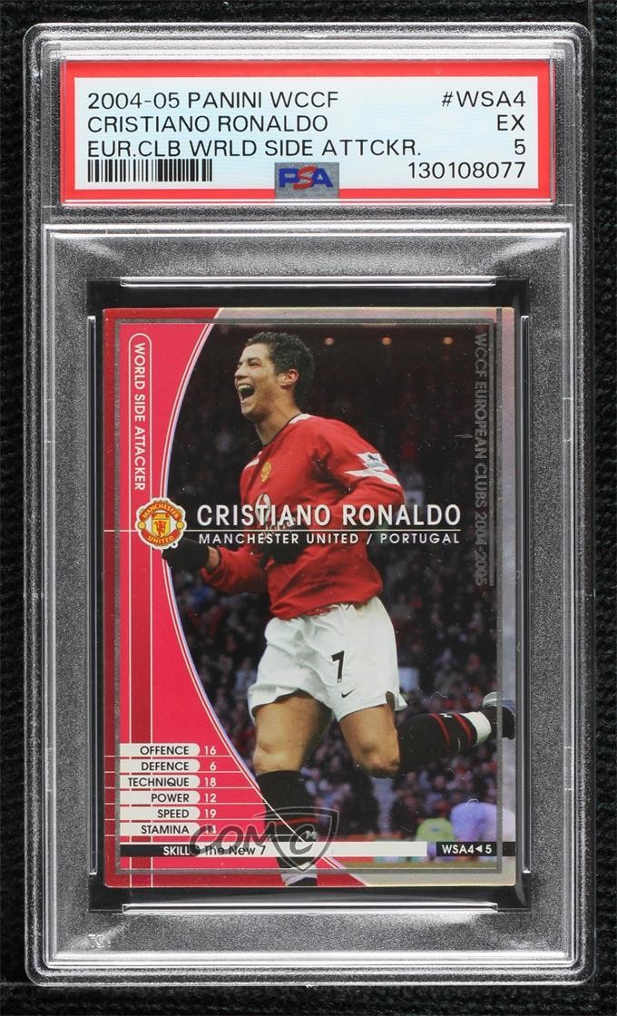 2004 Panini WCCF European Clubs Cristiano Ronaldo #WSA4/5 PSA 5 Rookie RC 19rf