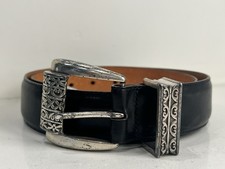 Brighton Leather Museum Collection Black Belt Size M