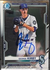 2021 George Kirby Topps Chrome Autographed BCP-117 Baseball Card