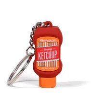 Whataburger 3D Ketchup Bottle Keychain Texas Burger 2 Sided