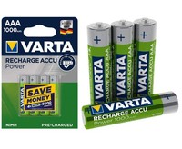 4X Original Varta Nimh Akku 1000Mah Micro Aaa HR03 4Er Blister Rechargeable Accu