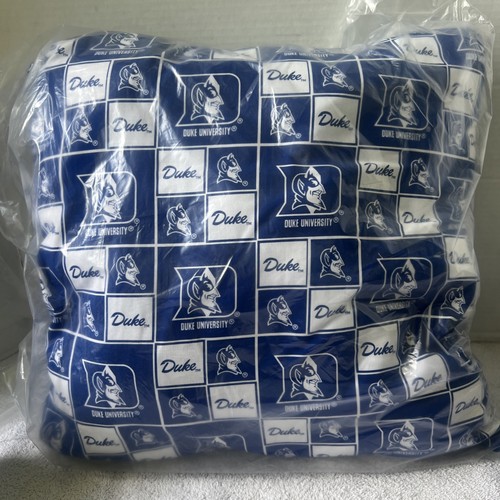 Duke University Blue Devils Pillow. Blue & White 15”x15” NEW!