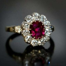 Halo Engagement Ring 2.75Ct Oval Cut Pink Sapphire 14k Rose Gold Finish Size P