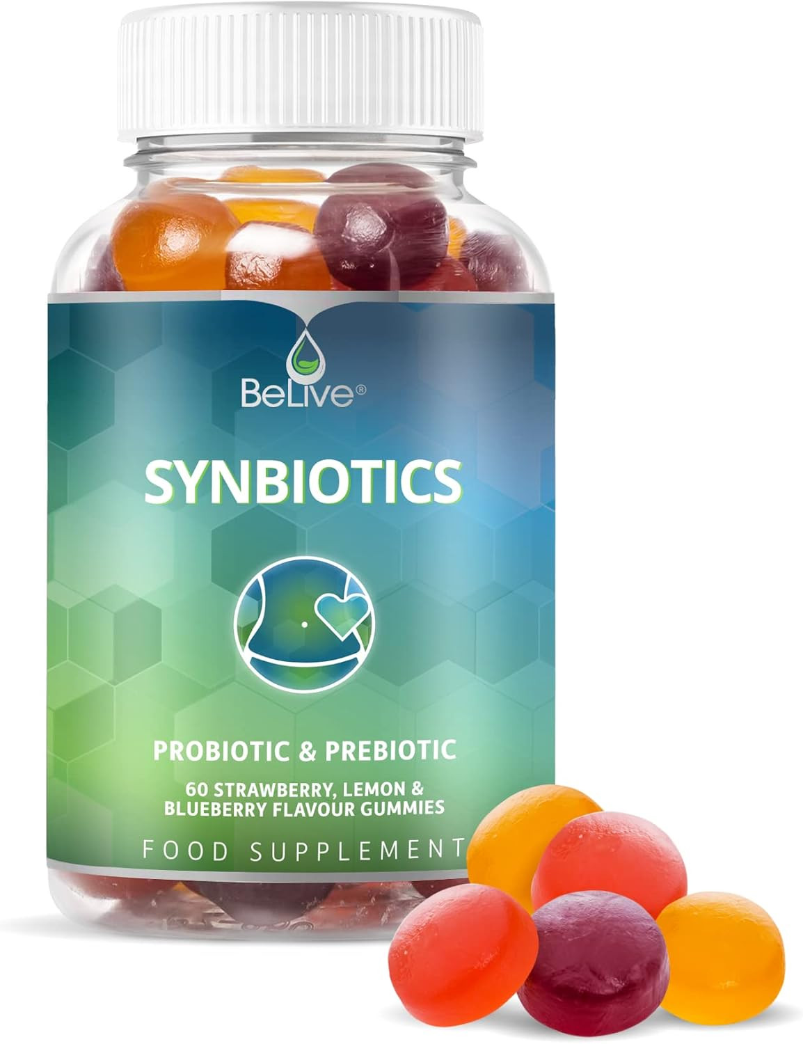 Probiotic + Prebiotic Fiber Gummies Sweetened with Stevia and Tapioca - Suitable