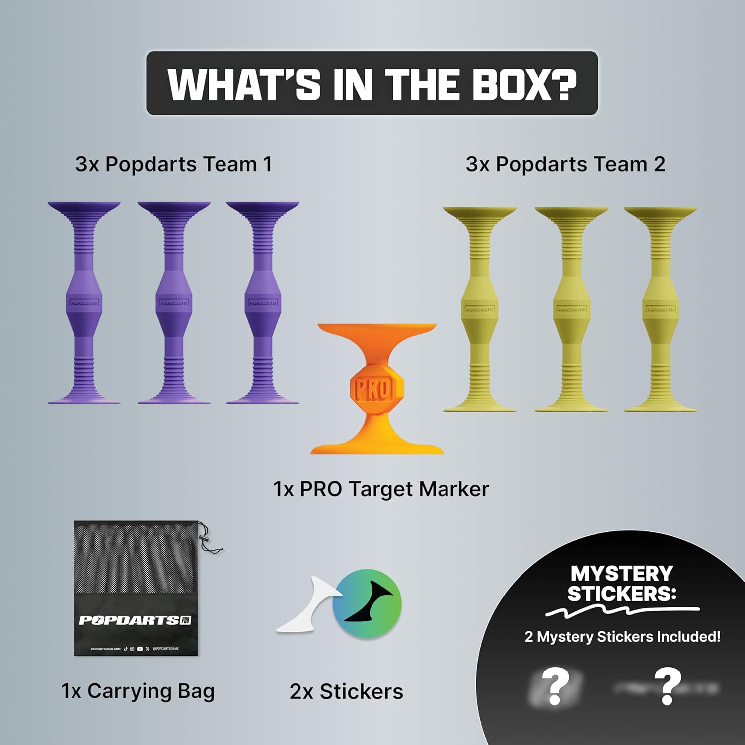 Pro Pack Game Set (Purple and Yellow) - Indoor, Outdoor Suction Cup Throwing Gam