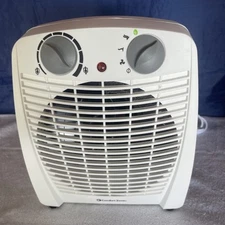 Comfort Zone 1,500-Watt Portable Compact Electric Space Heater and Fan white