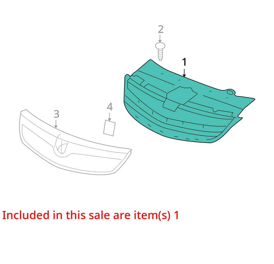 2009 Saturn Aura Upper Inner Grille Used OEM 3631877 White 140K Miles - Image 2 of 4