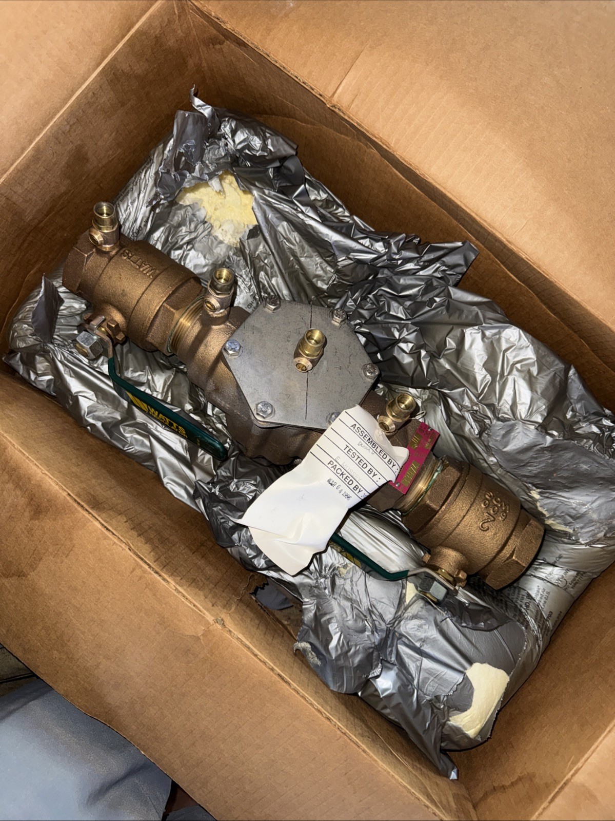 Watts 2" 0062427 007 M1 QT Double Check Valve Assembly with Ball Valve Shut-Off
