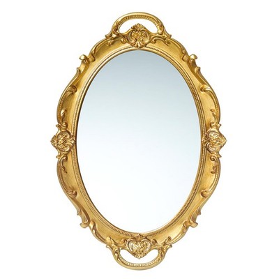 Vintage Oval Mirror For Wall Decor Ornate Hanging Small Mirrors For Living Room/