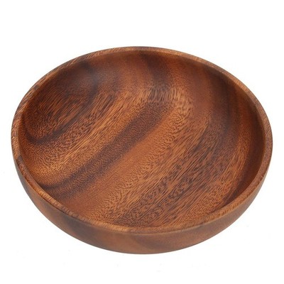Pilipane Handcrafted bamboos Wooden Salad Bowl, Stackable Round Wood Serving Bow