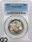1955 Franklin Half Dollar PCGS MS 64 ** Beautiful Toner, Great Eye-Appeal!