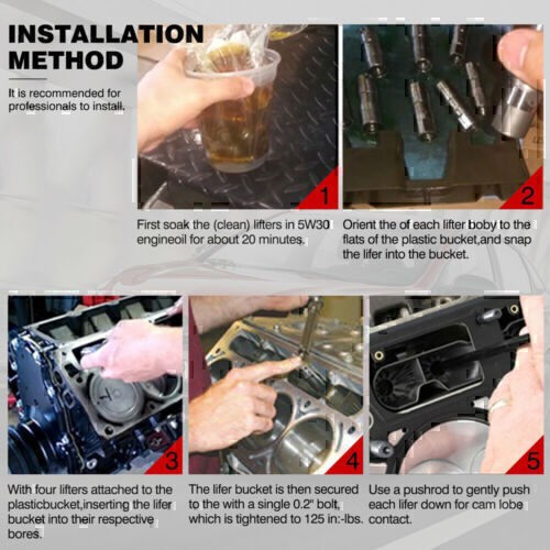 Set/4 Active Fuel Management AFM DOD Valve Lifters for Chevy GM 5.3L 6.0L Ltqqqp - Picture 6 of 12