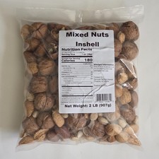 2 LB Mixed Nuts Inshell - Walnuts, Almonds, Peacans, Pistachio