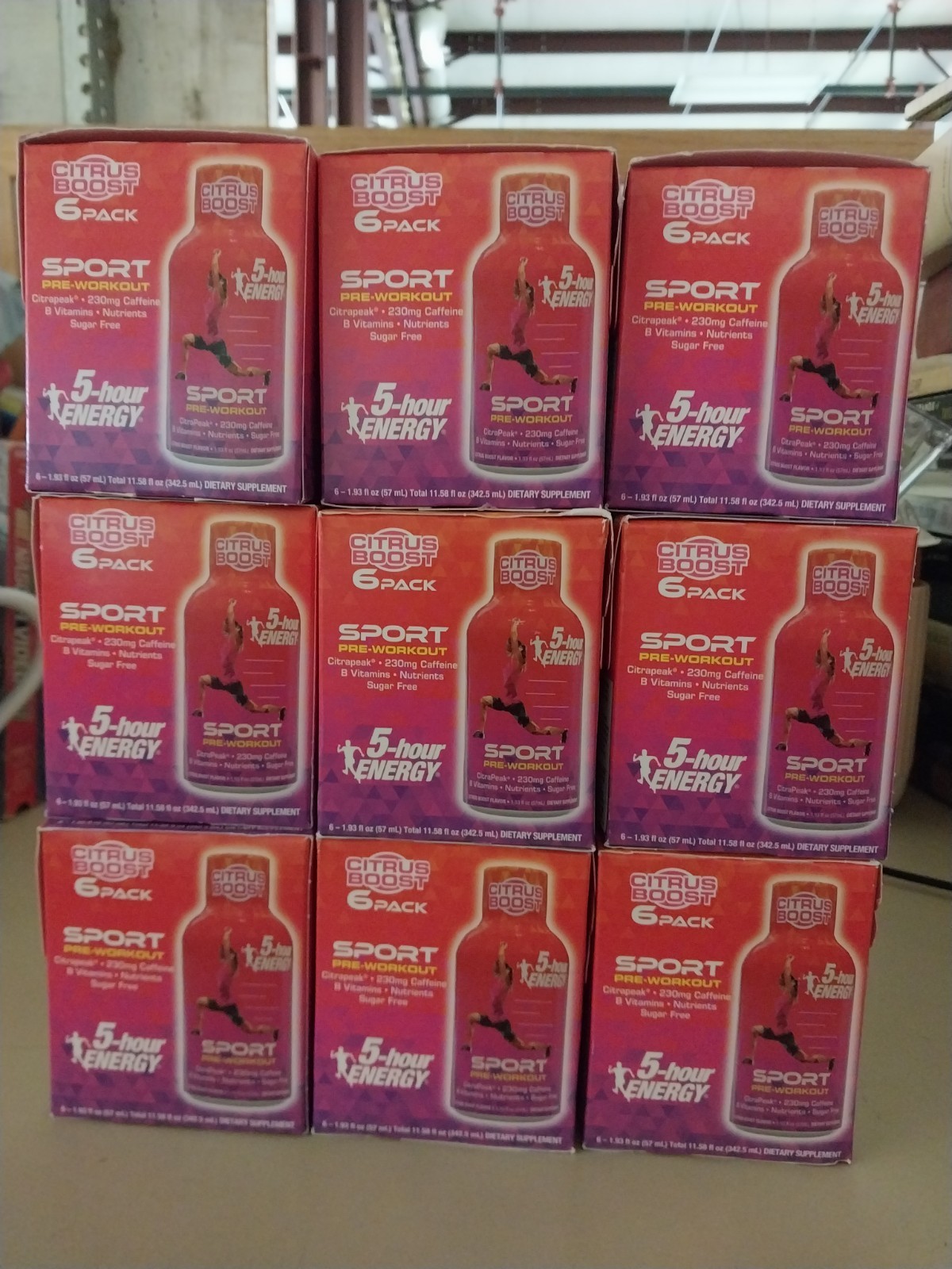 (New) 5 hour energy lot of 9 6 pack sport pre-workout citrus boost NEW expires 10/2026 (89.99 USD)